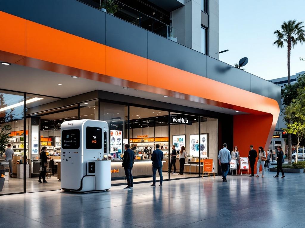 Hollywood verwelkomt robotwinkels: VenHub breidt autonoom retailnetwerk uit